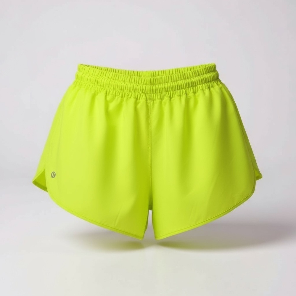 Lululemon Hotty Hot LR Short 4” Lined – Hi-Vis Yellow – Size 6 NWT - Picture 2 of 4